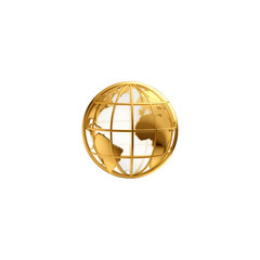 Golden Globe Representing Global Connectivity and International Business