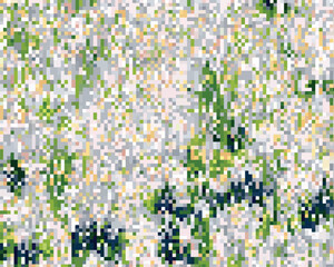 Sfondo astratto a mosaico di pixel, colori pastello e verdi