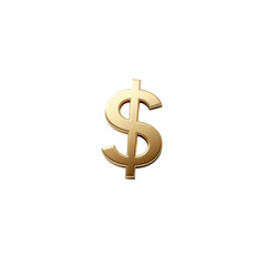 Obraz premium Golden Dollar Sign Symbol - 3D Render