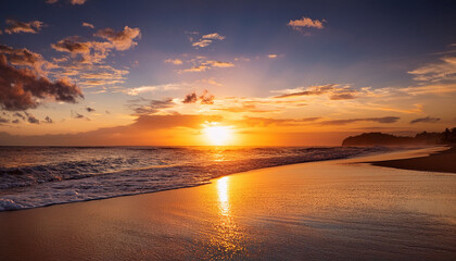 Obraz premium Sunset Over The Beach