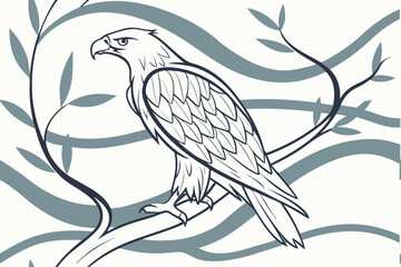 vector illustration of a bird
