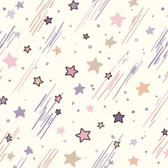 Sfondo astratto con stelle e linee stilizzate