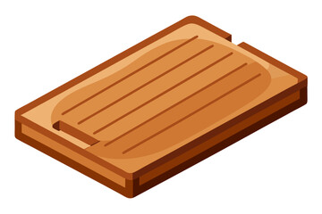 wooden bord isolated on white background