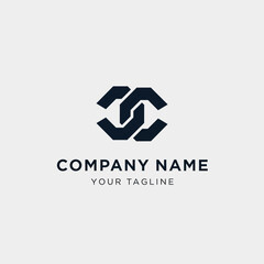 Logo design with upward arrows and dotted lines for business growth.