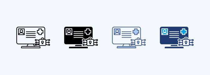 Data Security Multiple Style Icon Collection