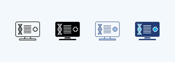 Genomics Data Multiple Style Icon Collection