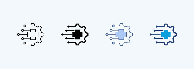 Digital Transformation Multiple Style Icon Collection