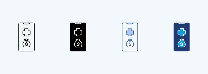 Health Finance Multiple Style Icon Collection