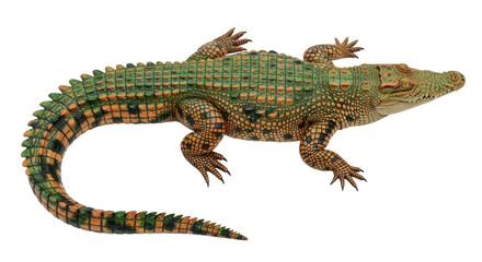 Isolated Reptile Figure Ready to Strike Its Prey With Sharp Teeth and Dangerous Claws