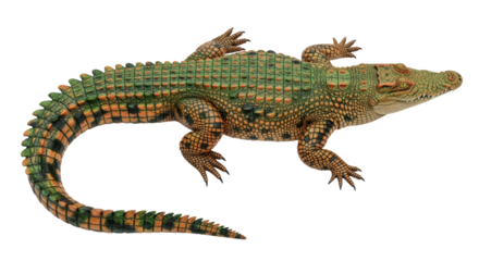 Isolated Reptile Figure Ready to Strike Its Prey With Sharp Teeth and Dangerous Claws