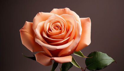 Peachy Rose Single Stem
