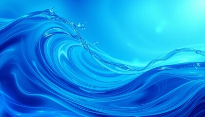 Abstract swirling blue waves, ethereal and calming , background, dreamy