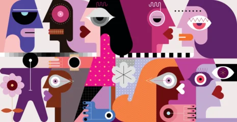 Keuken achterwand Abstracte kunst Group Of People  ©  danjazzia