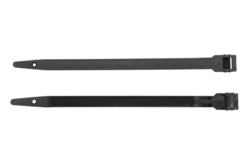 robuste fascette in materialee plastico per serraggio isolate su sfondo bianco o trasparente