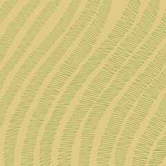 Minimalist Yellow Abstract Wavy Line Background