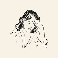 Botanical drawing. Minimal plant logo, botanical graphic sketch drawing,  meadow greenery, leaf and blooming flower abstract sketch element collection, rustic branch. Trendy tiny tattoo design, floral