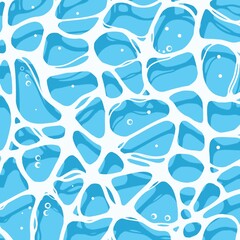 Blue water ripple pattern background. Hand drawn pool water pattern background. Blue liquid seamless pattern. Seamless patterns with abstract water ripples. Ocean waves background.