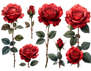 Fototapeta premium set of roses