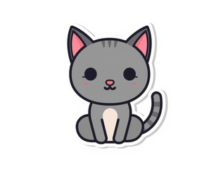 Fototapeta premium cartoon cat with a smile