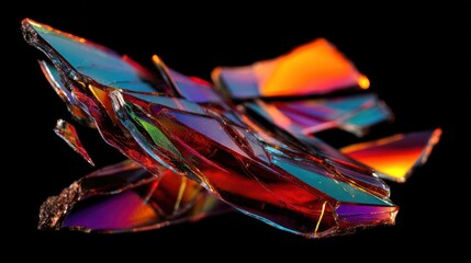 Abstract colorful shattered glass
