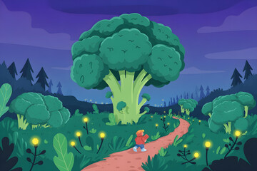 cartoon forest landscape