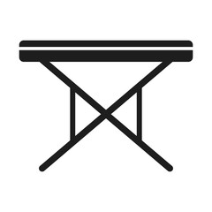 folding camping table flat vector icon