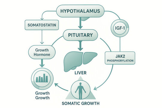 Diagram of Growth Hormone Pathway