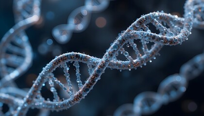 dna helix on black background