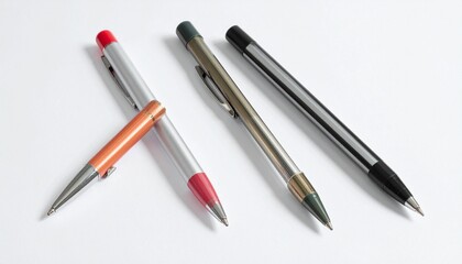 pens on a white