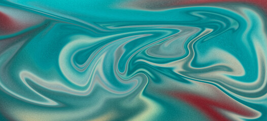 Teal Aqua and Burgundy Swirl Abstract Art Fluid Marble Texture Background