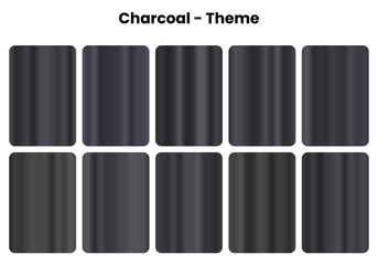 Deep charcoal gradients with smoky sophistication, Dark gray colors for masculine design themes, Burnt elegance meets industrial strength