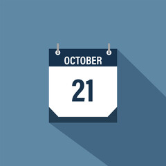 21 October calendar vector illustrations