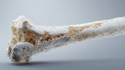 Osteoporosis bone structure close up medical illustration human bone health and bone density anatomy graphic