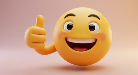 Smiling emoji with thumbs up