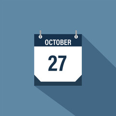 27 October calendar vector illustrations