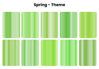 Fresh spring gradients with renewal energy, Blooming season colors for growth-themed designs, Vibrant greens celebrate new life awakening