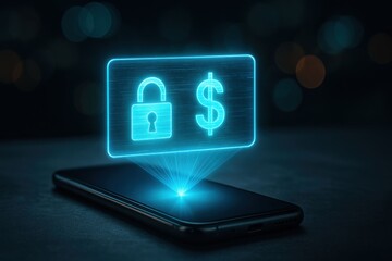 Secure Mobile Banking and Financial Transactions Hologram.