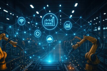 Smart Factory Automation and Robotics System.