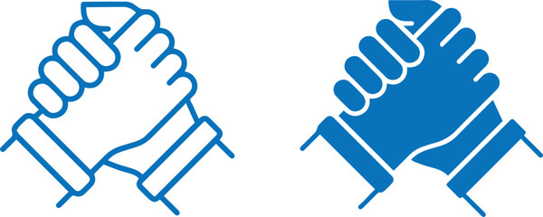 Hand symbol, partnership icon, teamwork concept, cooperate gesture, collaboration sign