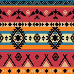 seamless native american geometric pattern