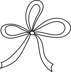 Ribbon Bow Outline