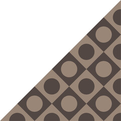 Abstract geometric corner decoration with a circle style