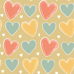 Hand Drawn Heart Pattern Illustration