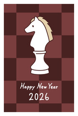 午年の年賀状テンプレート　2026年