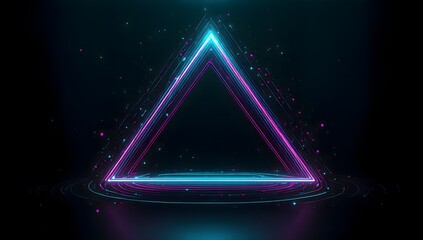 Neon Triangle – Futuristic Glowing Geometric Shape