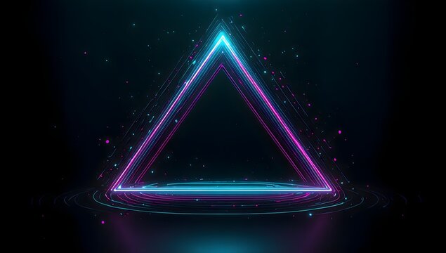Neon Triangle – Futuristic Glowing Geometric Shape
