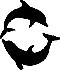 silhouette of a dolphin vector