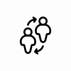 employee swap icon sign vector