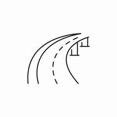 highway turn icon sign vector