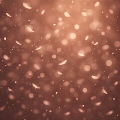 Slow-falling translucent particles drift through warm rose-gold, pink and champagne tones, creating a glamorous, feather-soft snowfall that shimmers with a pearlescent glow